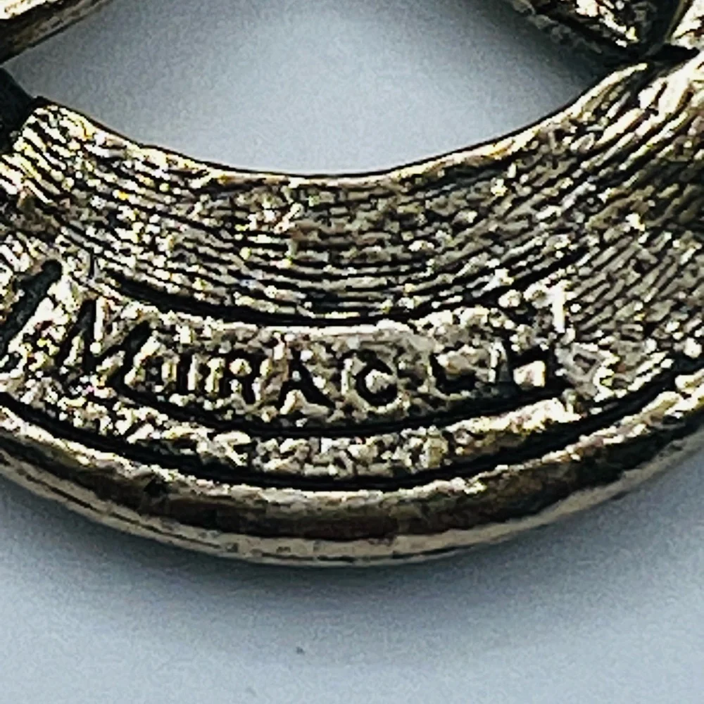 Vintage Celtic Black and Gold Brooch